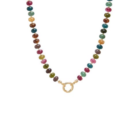 Earth Tone Beaded Clicker Necklace