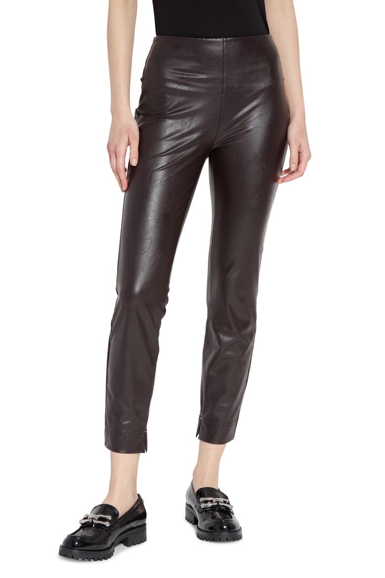 Katherine Faux Leather Toothpick Leggings, Main, color, DOUBLE ESPRESSO