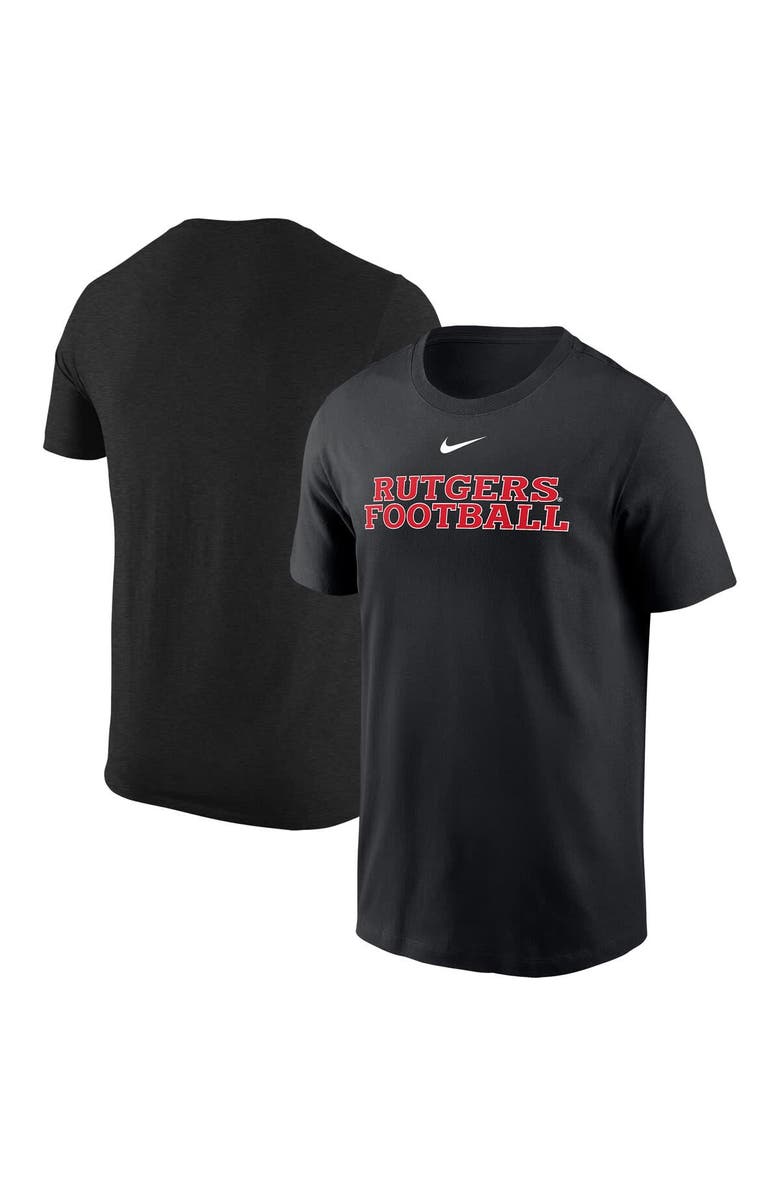Nike Men's Nike Black Rutgers Scarlet Knights Football Performance T-Shirt, Main, color, Black
