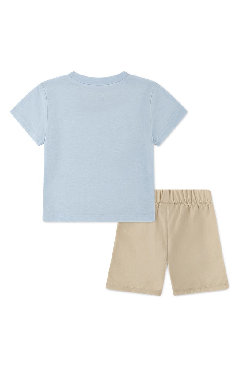 Hurley Icon Ombré Logo T-Shirt & Twill Shorts Set, Alternate, color, 