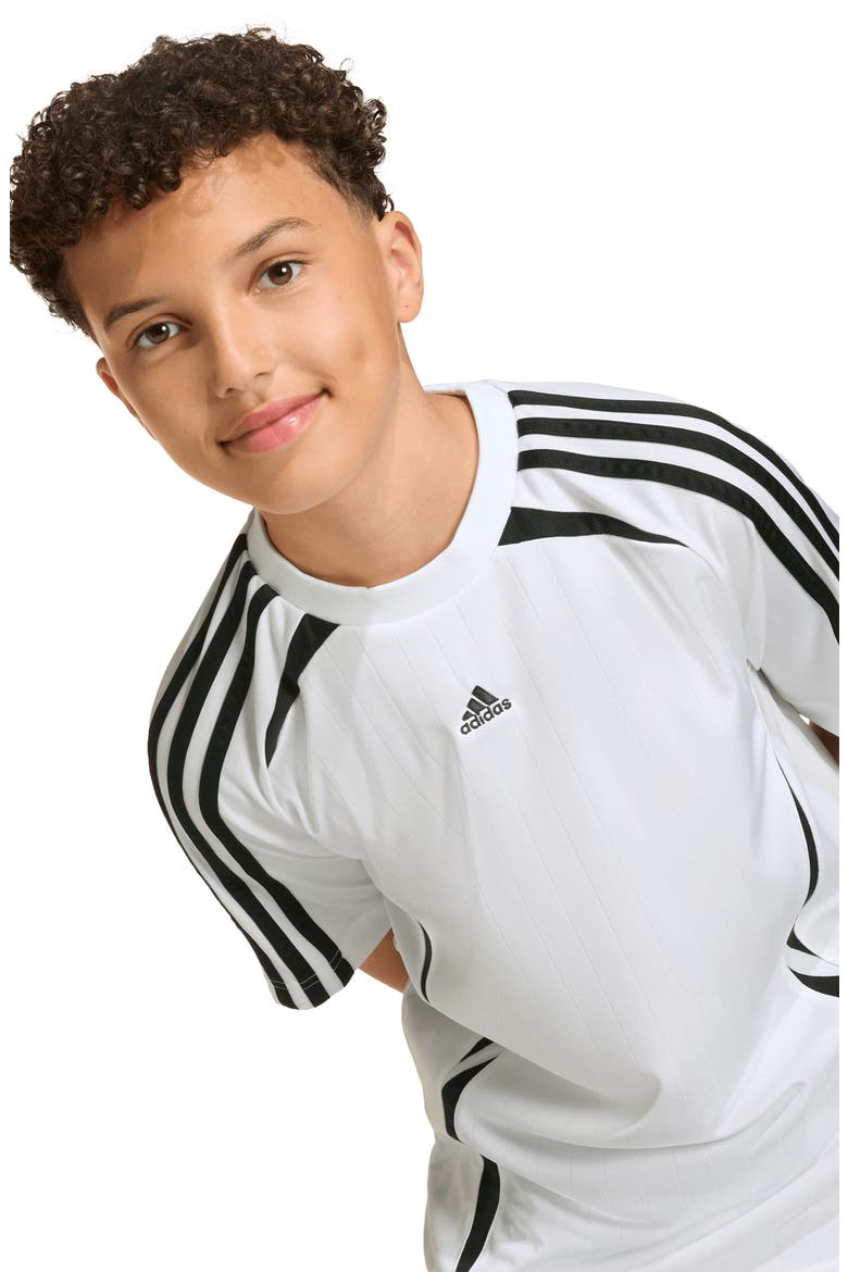 Kids' Teamgeist Short Sleeve Soccer T-Shirt, Alternate, color, WHITE/ BLACK