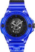 PHILIPP PLEIN The Skull Plastic Strap Watch, 44mm