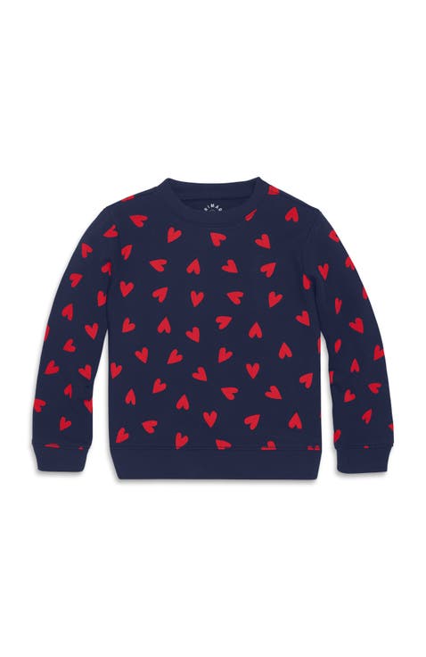 Kids Sweatshirt In Confetti Hearts (Toddler, Little Kid, Big Kid)