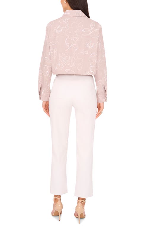Halogen ® Crop Linen Blend Jacket In Pink