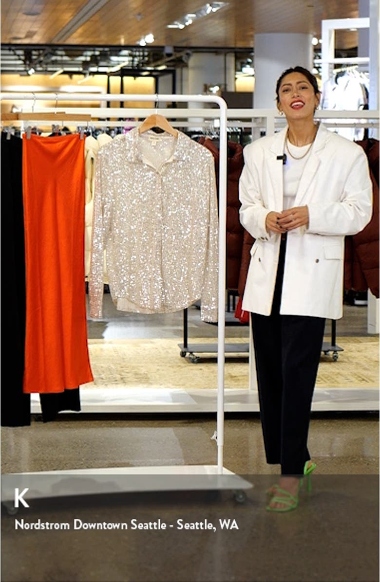 Sequin Button-Up Shirt, sales video thumbnail
