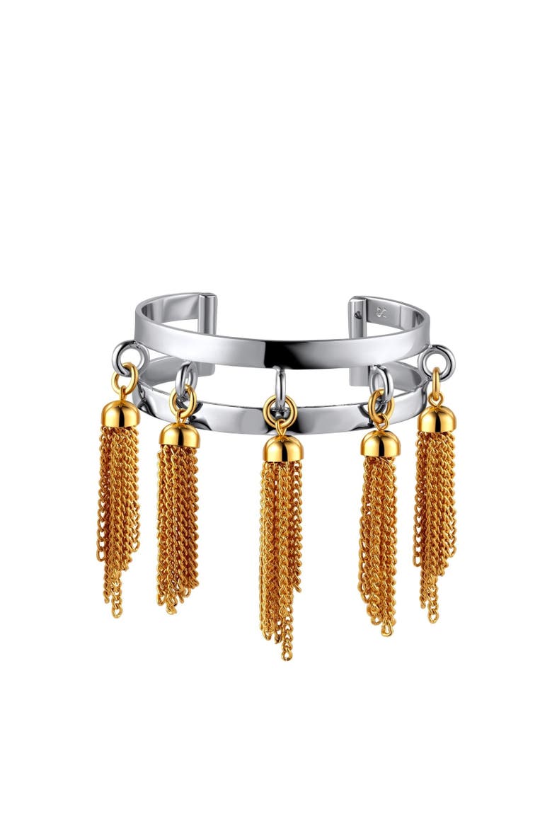 Tassel Cuff Two Tone, Main, color, Gold