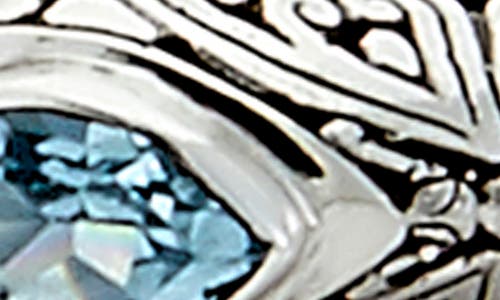 Samuel B. Silver 1.50 Ct. Tw. Topaz Twisted Cable Bangle Bracelet In Blue