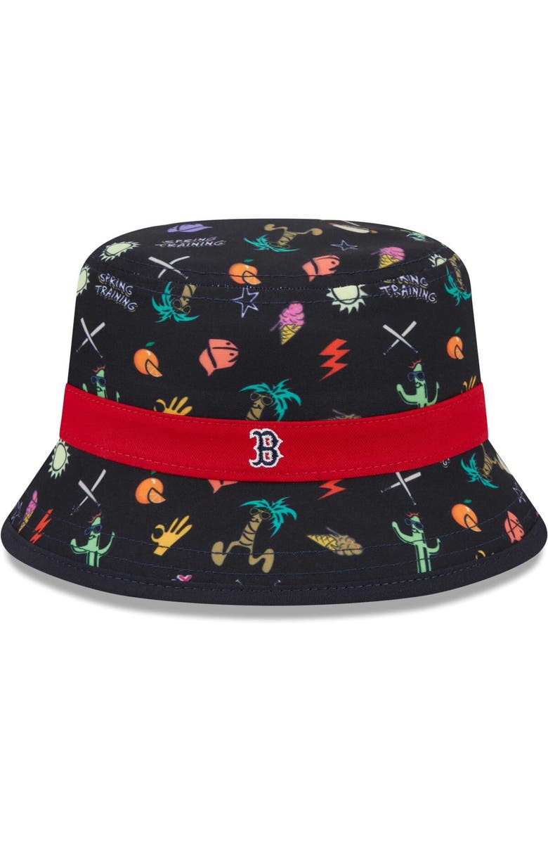 New Era Toddler New Era Navy Boston Red Sox Spring Training Icon Bucket Hat, Main, color,