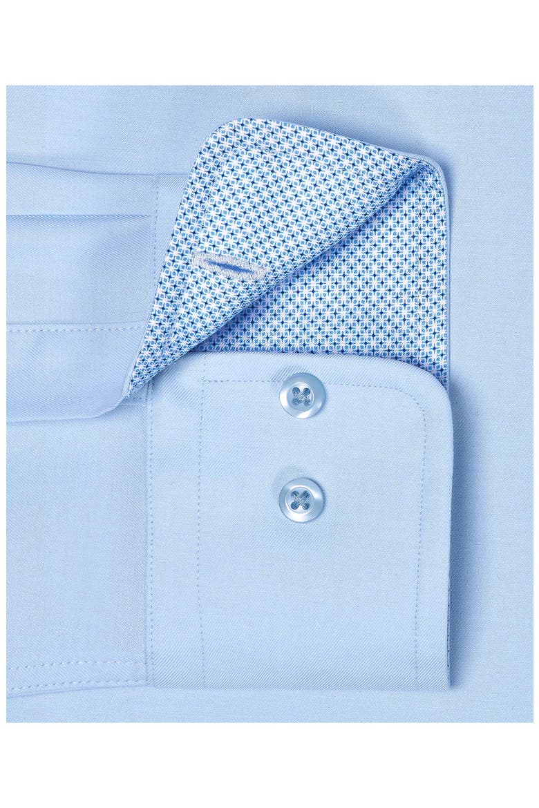 Trim Fit Cotton Twill Dress Shirt, Alternate, color, SKY
