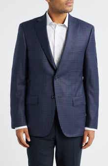 Milano Regular Fit Purple Plaid Super 130s Wool Sport Coat