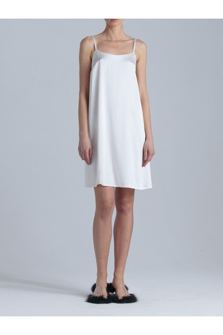 Aphrodite Silk Midi Dress, Alternate, color, Milk White
