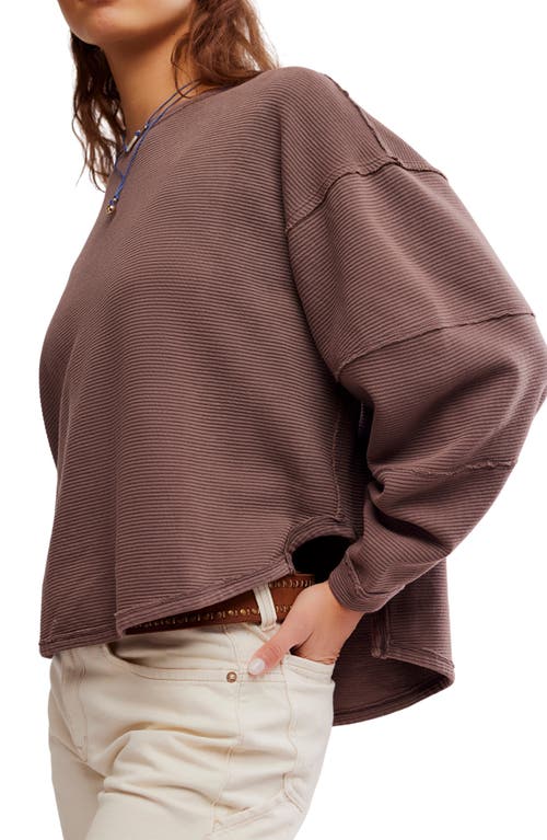 Free People Total Eclipse Oversize T-shirt In Brown