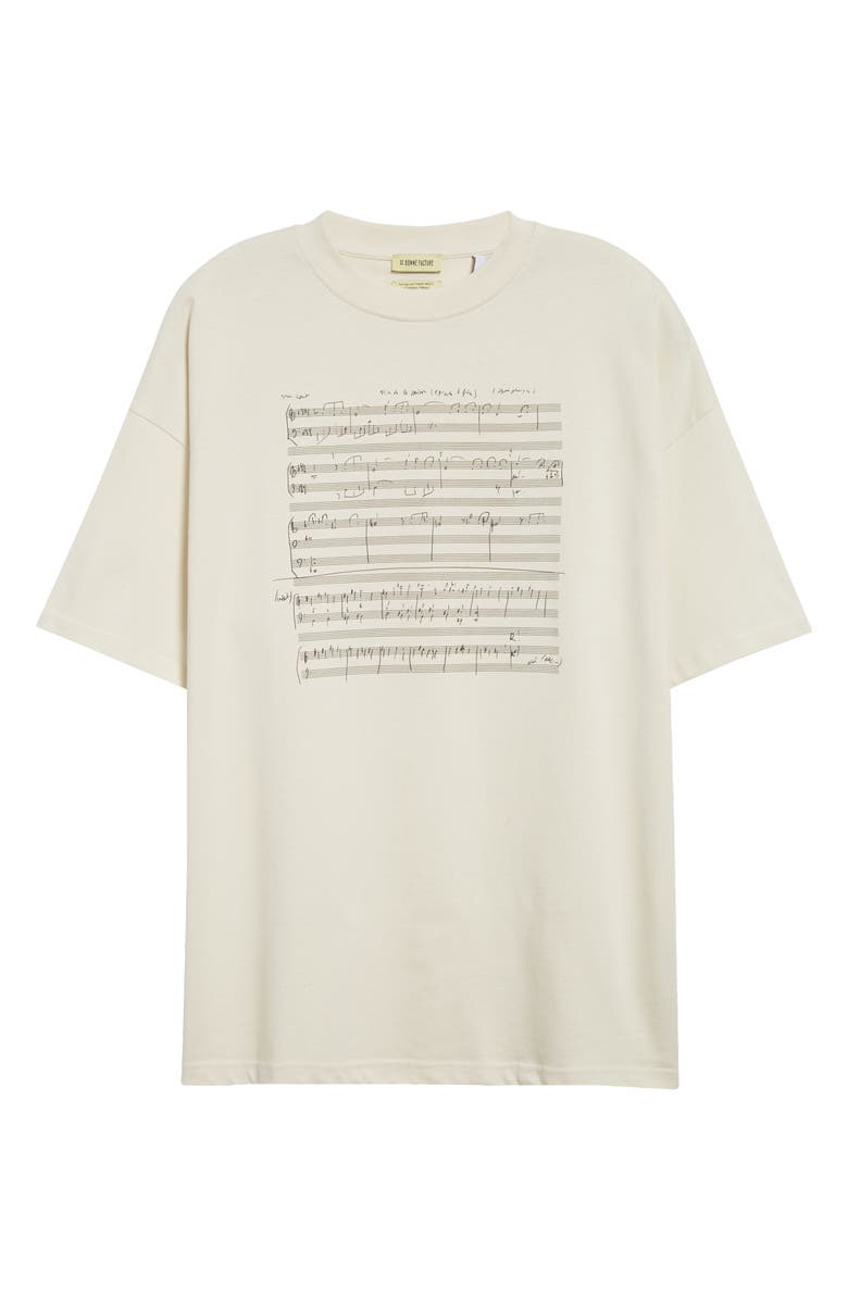 De Bonne Facture Organic Cotton Musical Notation Graphic T-Shirt, Alternate, color, 