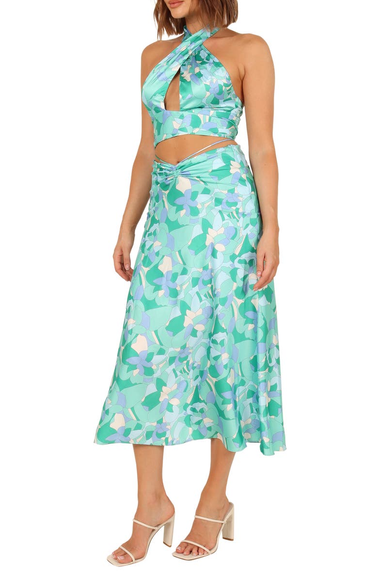 Petal & Pup Frieda Floral Halter Two-Piece Dress, Alternate, color, 