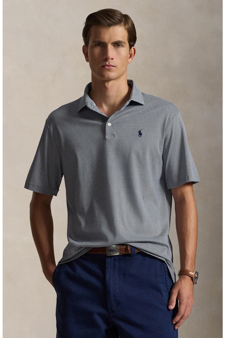 Houndstooth Cotton Polo, Alternate, color, FAIRWAY HNDSTTH- NEWPORT NAVY