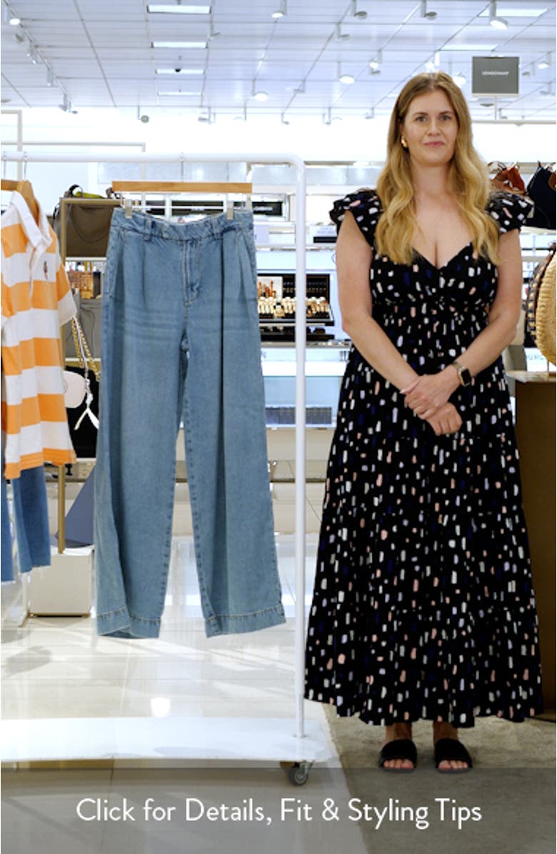 Pleated Wide Leg Trouser Jeans, sales video thumbnail