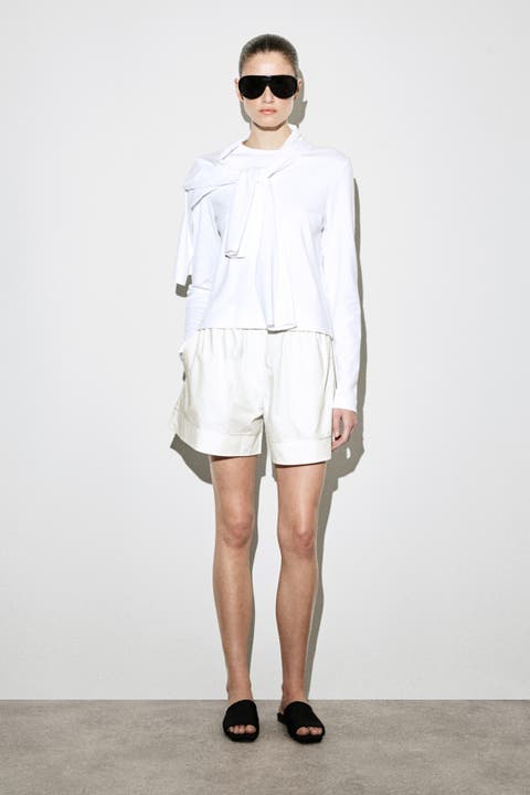 Elasticated Grosgrain-detail Cotton Shorts