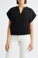 Wit & Wisdom Extended Shoulder Notch Neck Top