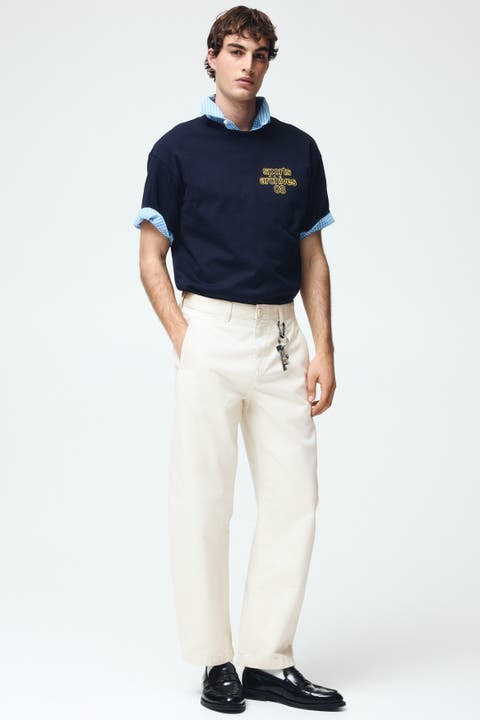 Relaxed Fit Barrel Chinos