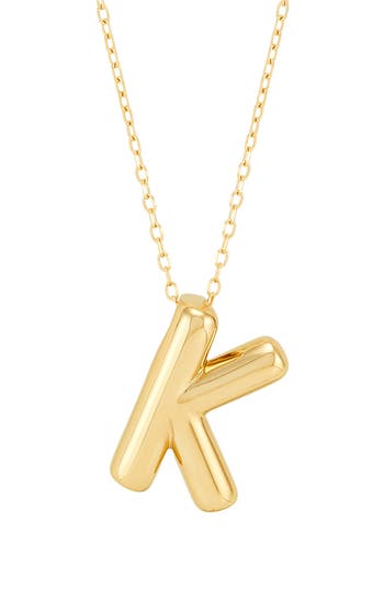 Frankie & Zoe Initial 'm' Pendant Necklace In Gold