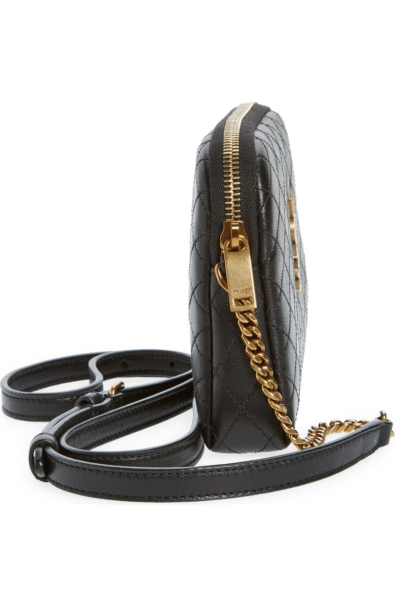 Saint Laurent Gaby Quilted Leather Crossbody Pouch, Alternate, color,