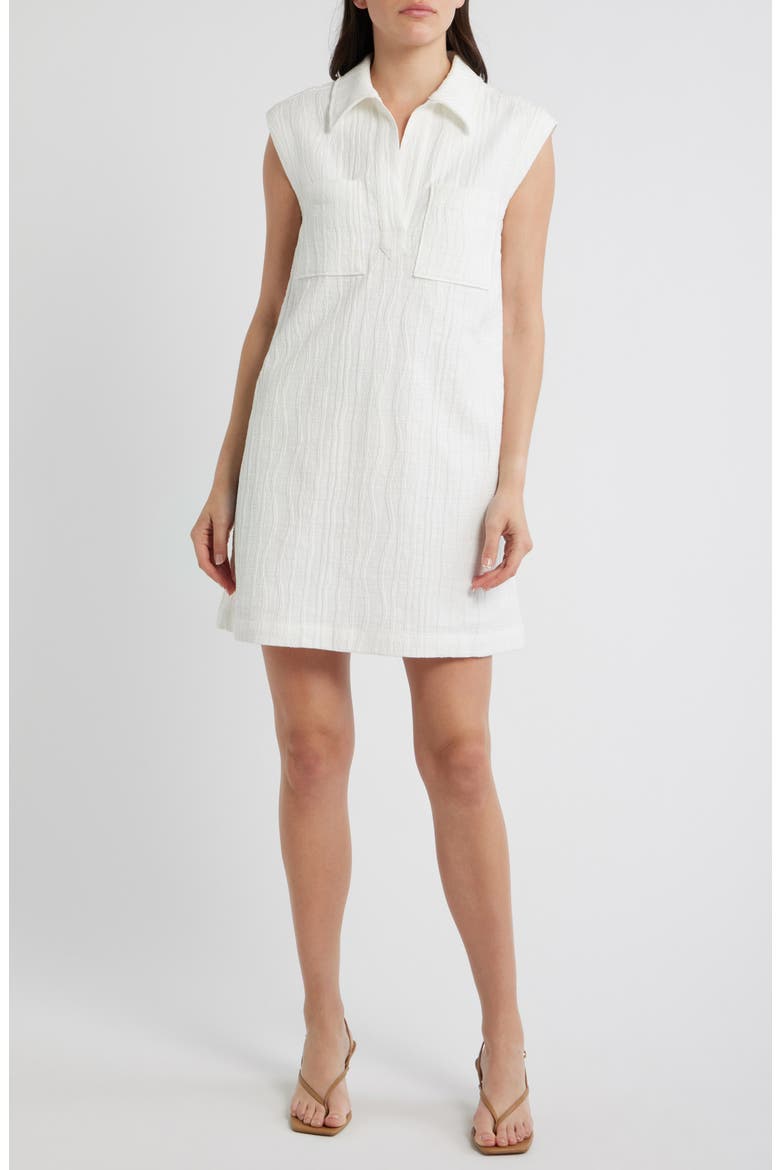 Daratela Sleeveless Shift Dress, Main, color, WHITE