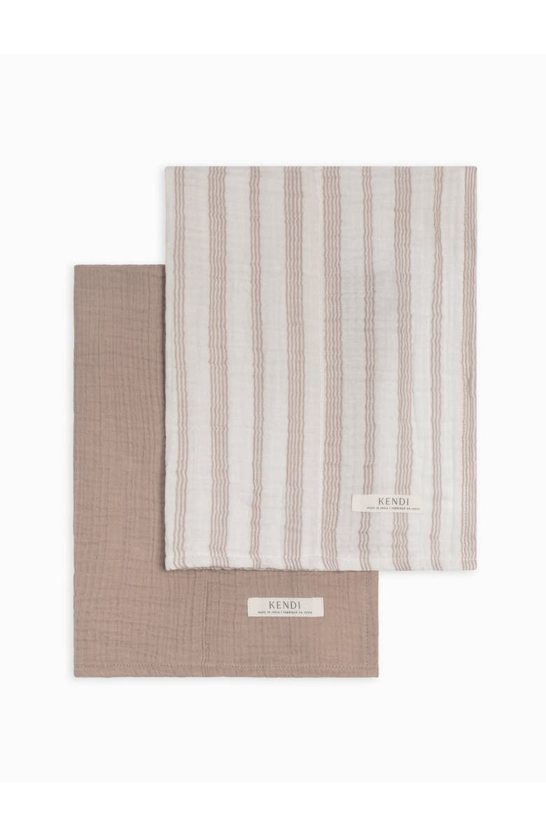 Colored Organics Organic 2-Pack Muslin Burp Cloths, Main, color, Enzo Stripe + Beige