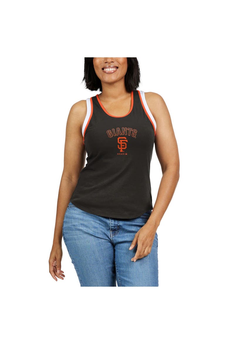 Women's WEAR by Erin Andrews Black San Francisco Giants Colorblock Racerback Tank Top, Alternate, color, Black