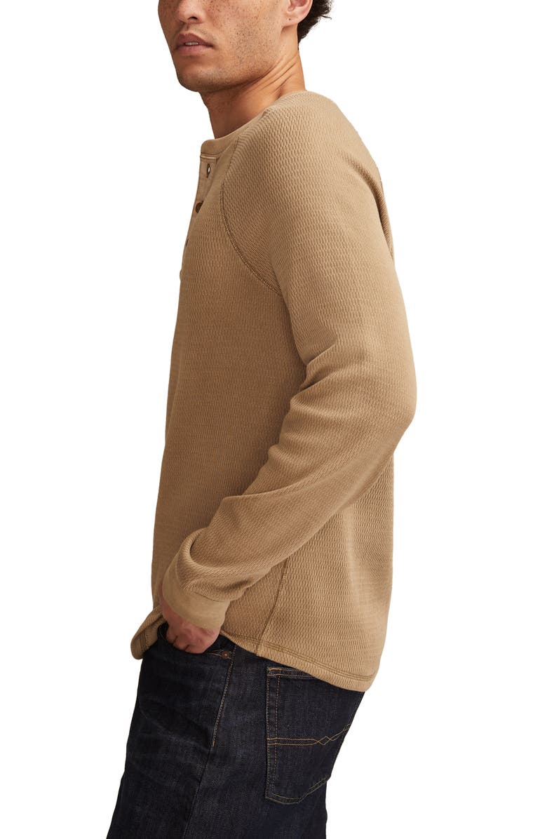 Lucky Brand Birdseye Thermal Henley Top, Alternate, color, Gothic Olive