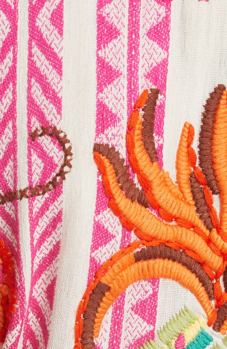 FARM Rio Belted Jacquard Embroidered Jacket, Alternate, color,