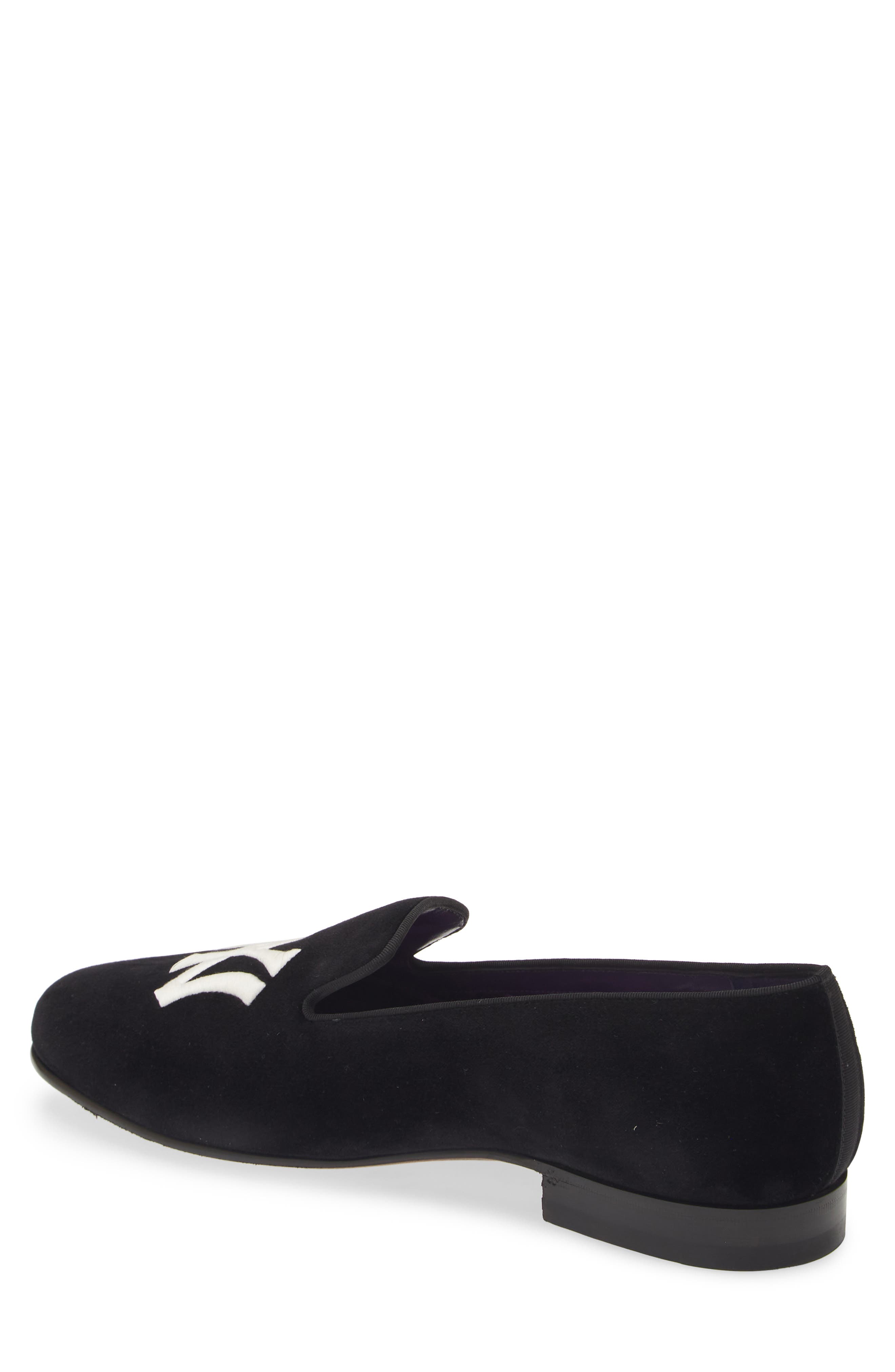 Ralph Lauren Purple Label x Yankees Alonzo Velvet Venetian Loafer, Alternate, color, 