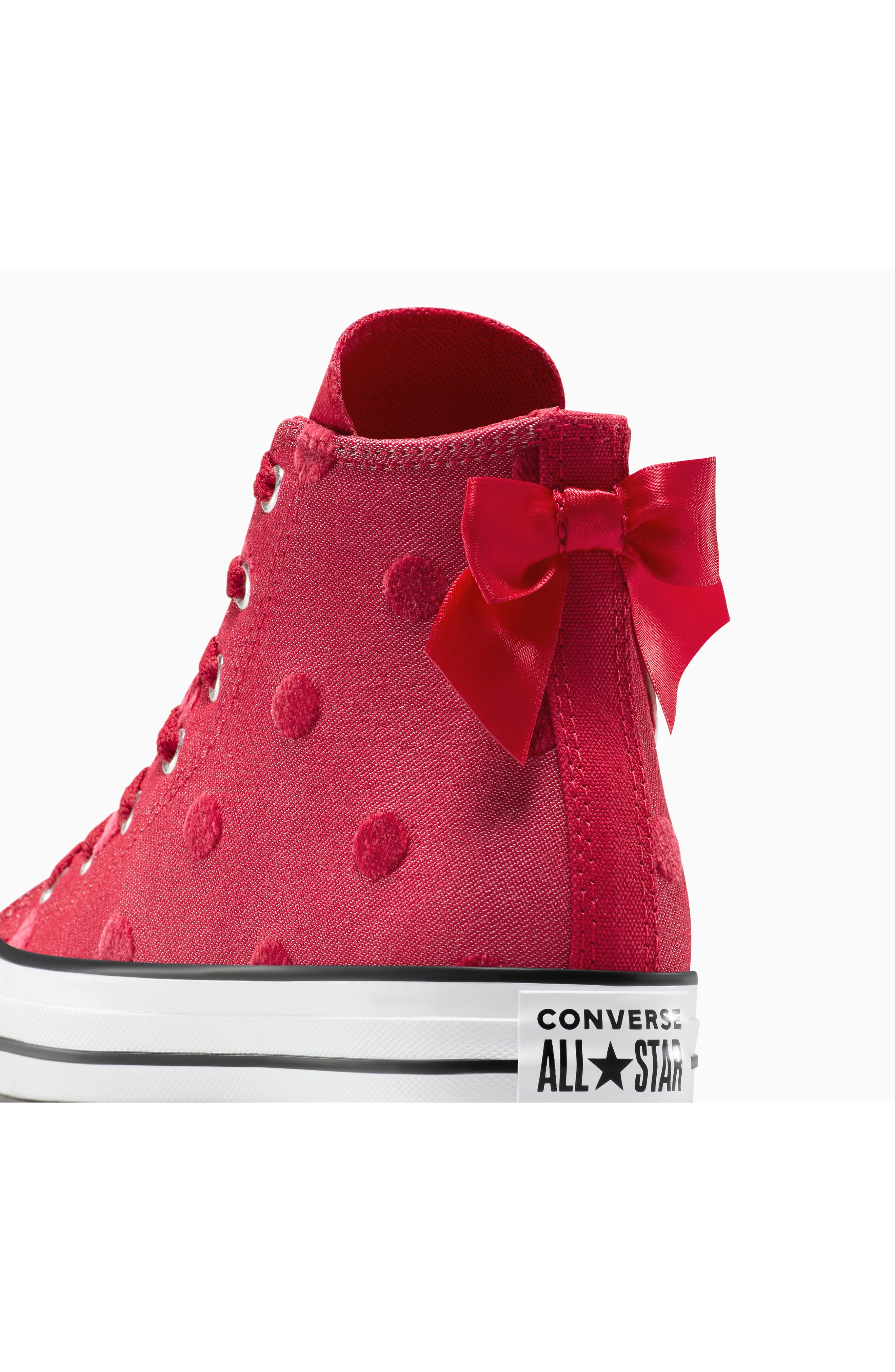 Converse Kids' Chuck Taylor<sup>®</sup> All Star<sup>®</sup> Bow High Top Sneaker, Alternate, color, Days Ahead/ White/ Days Ahead