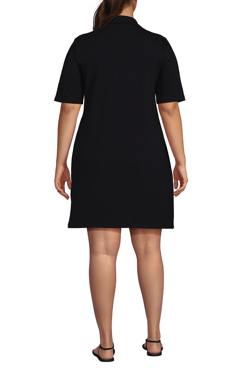 Lands' End Plus Size Starfish Elbow Sleeve Polo Dress, Alternate, color, 