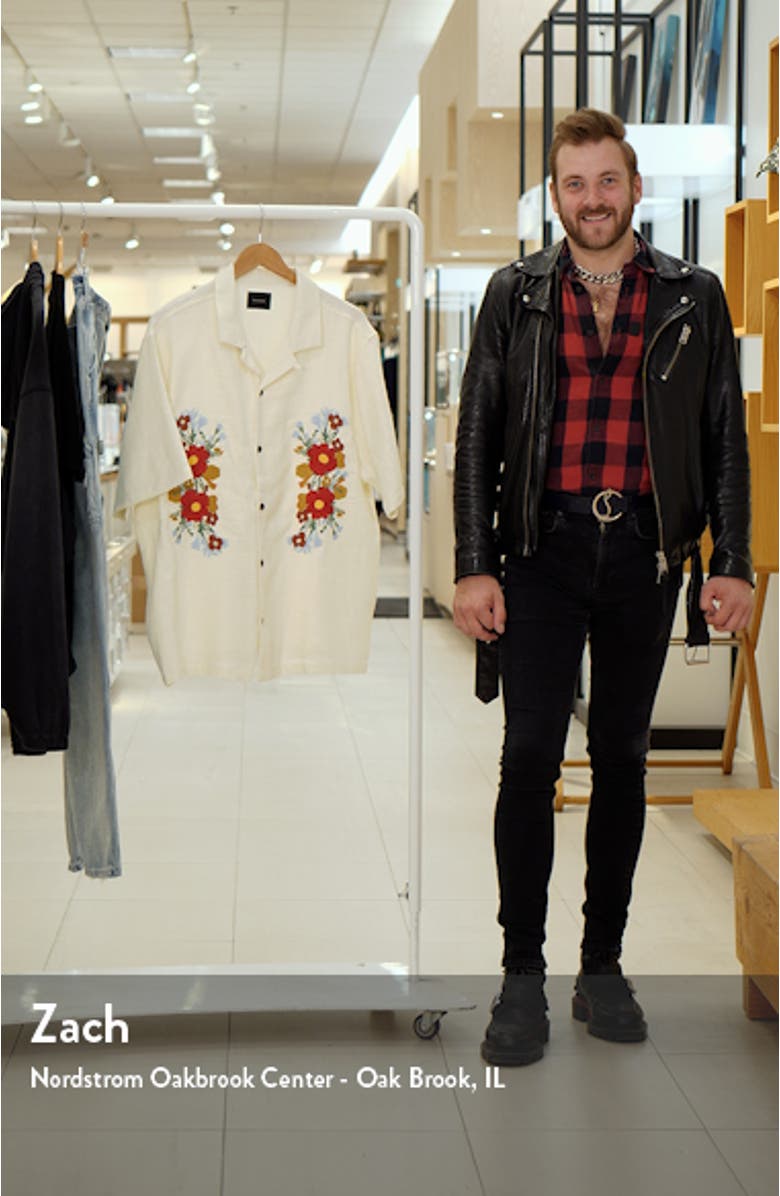 Floral Appliqué Camp Shirt, sales video thumbnail