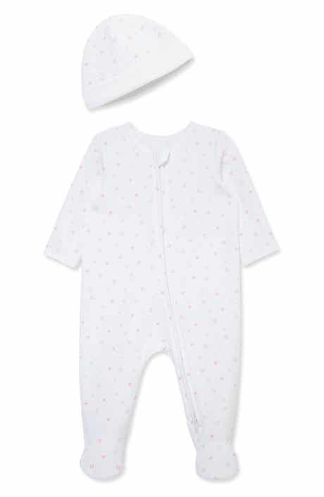 Little Me Joyful Quilt Footie & Hat Set