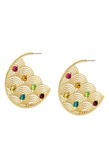 KURT GEIGER KURT GEIGER LONDON SOUTHBANK DISC HOOP EARRINGS 
