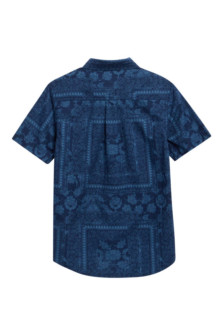 Kids' Terrace Cotton Button-Up Shirt, Alternate, color, NAVY