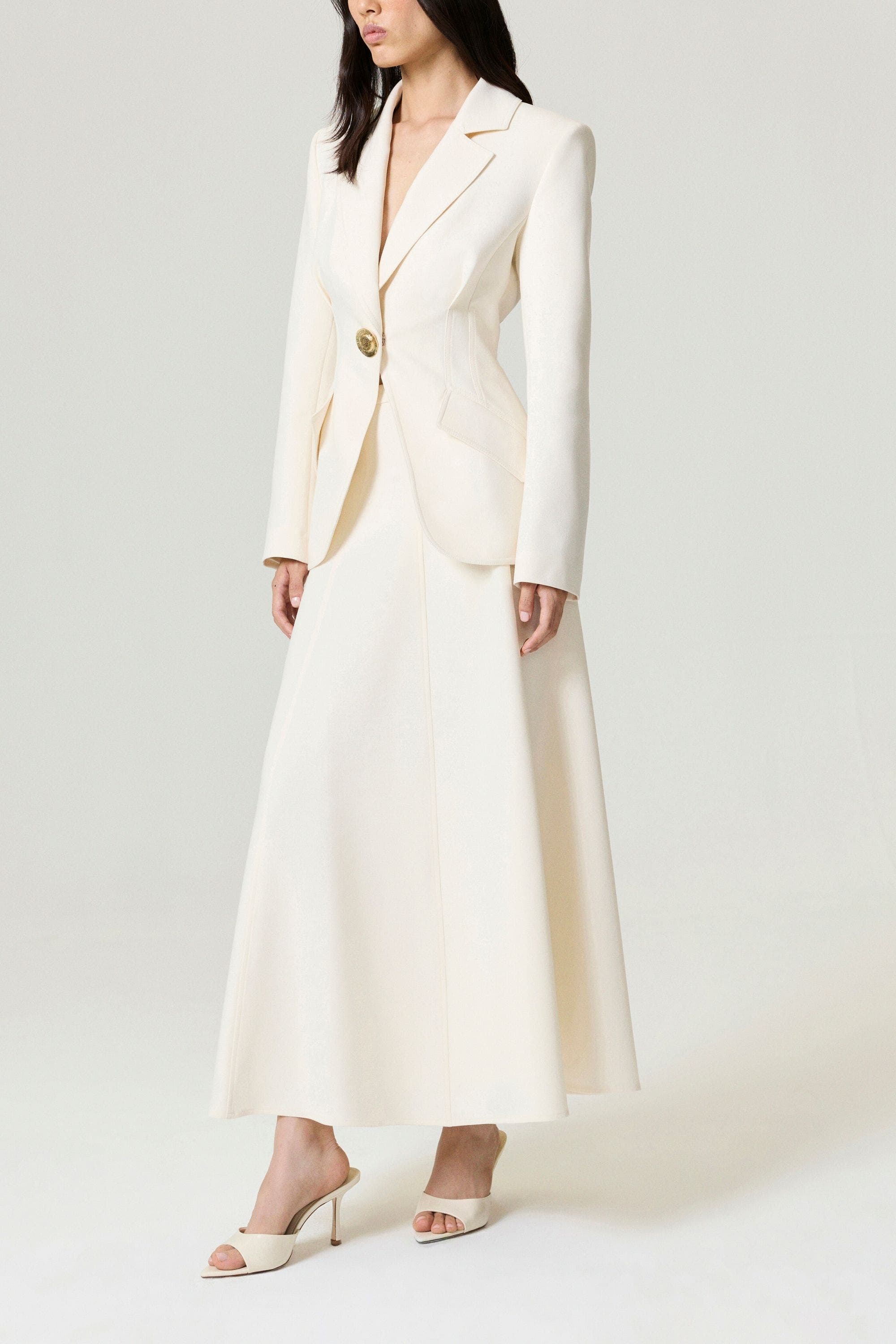 Gold Accent Padded Shoulder Jacket - image 4