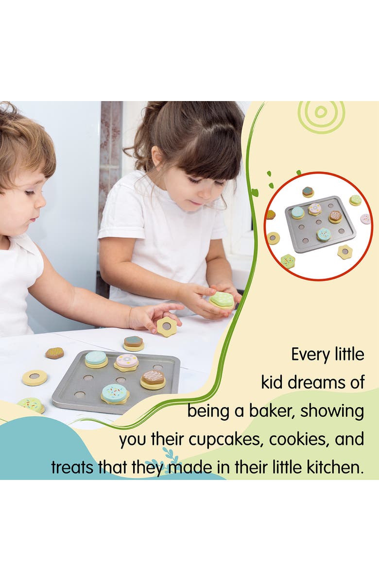 Leo & Friends Bake Set Kitchen with 19-Pieces Included | 9 Cookies, 9 Frostings, 1 Bake Sheet, Alternate, color, Metallic Silver