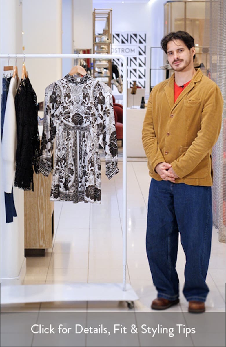 Flower Leopards Long Sleeve Dress, sales video thumbnail