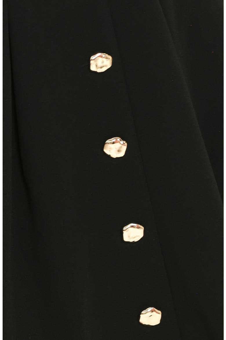 Sleeveless Button Front Minidress, Alternate, color, BLACK
