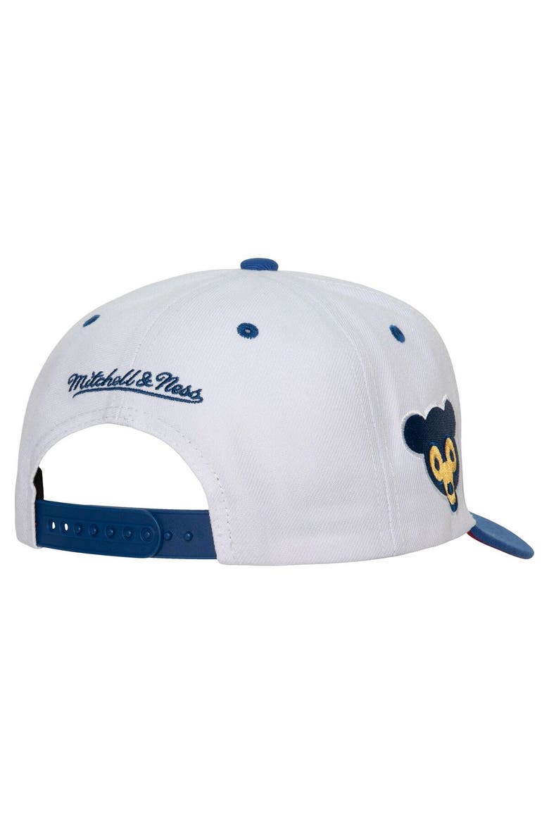 Men's Mitchell & Ness White Chicago Cubs Cooperstown Collection Pro Crown Snapback Hat, Alternate, color, White