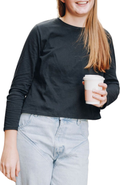 Yellowberry Whisper Long Sleeve Cotton Tee