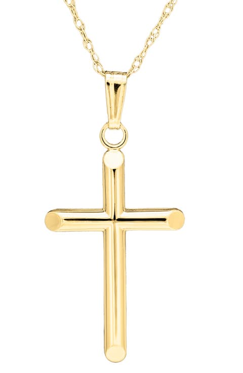 Mignonnete 14k Gold Cross Necklace (Girls)