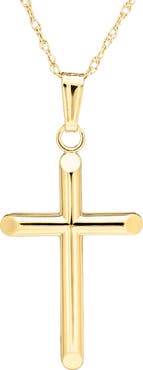 Mignonette Mignonnete 14k Gold Cross Necklace