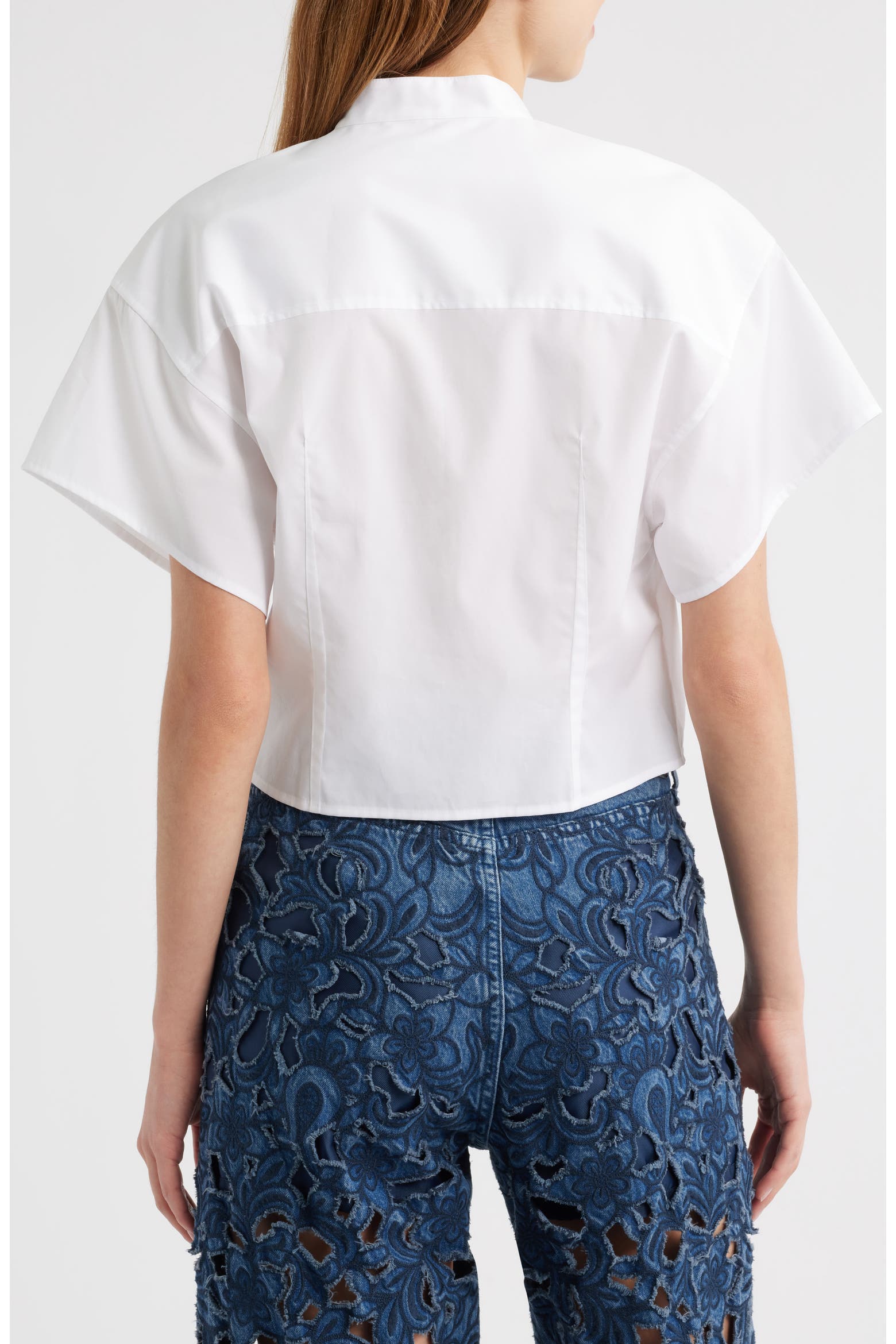 Short Rags rag & bone Gretchen Short Sleeve Poplin Button-Up Shirt (Women ...