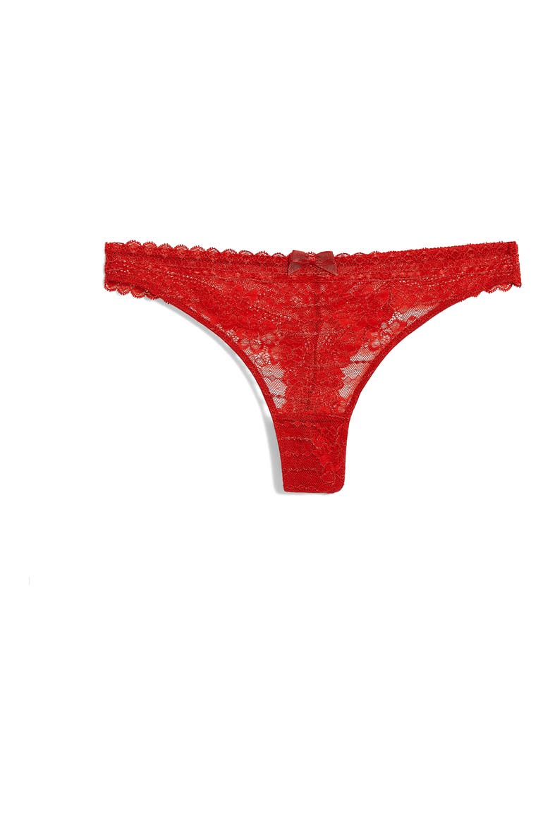 Panama Lace Thong, Alternate, color, RED