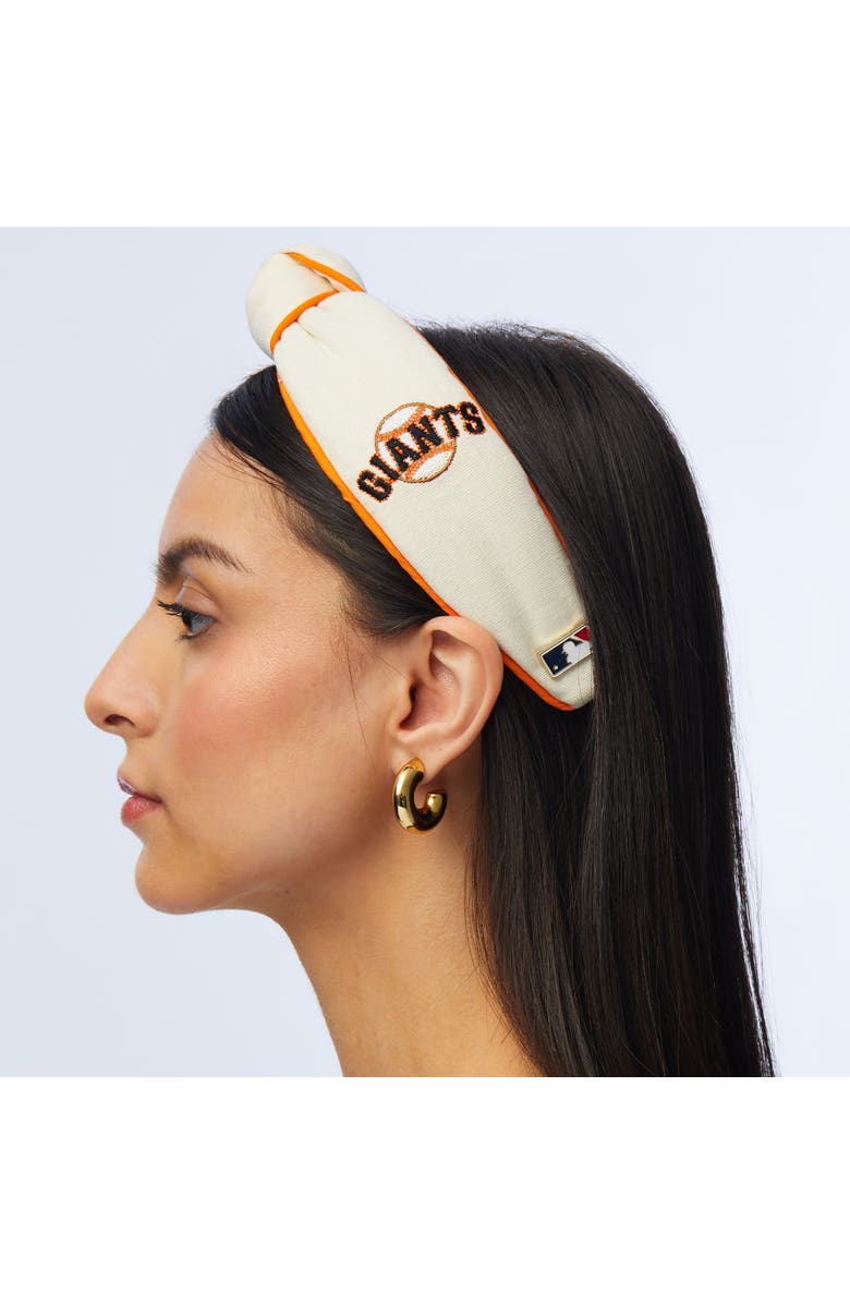 Lele Sadoughi MLB SF Giants Embroidered Headband, Alternate, color, Ivory 100