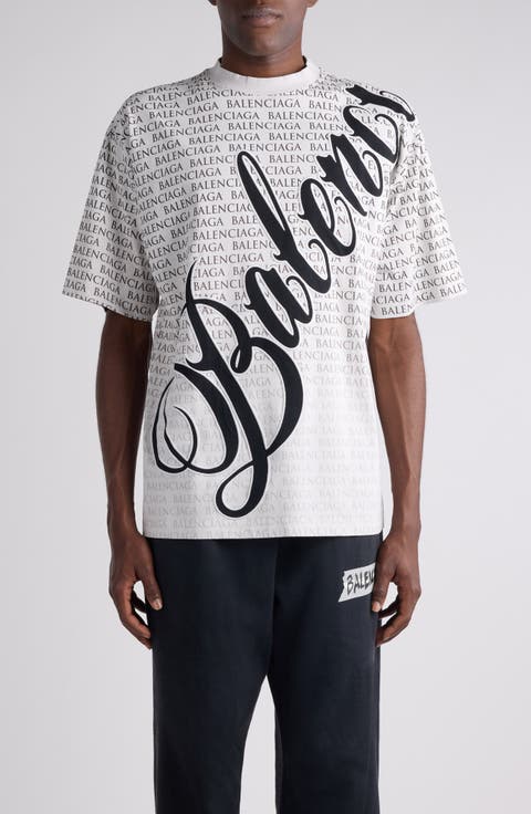 Medium Fit Big B Cursive Logo Graphic T-Shirt