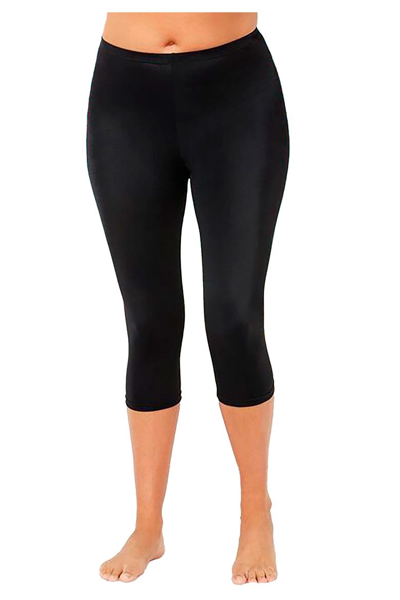 Chlorine Resistant Swim Capri, Main, color, New Black